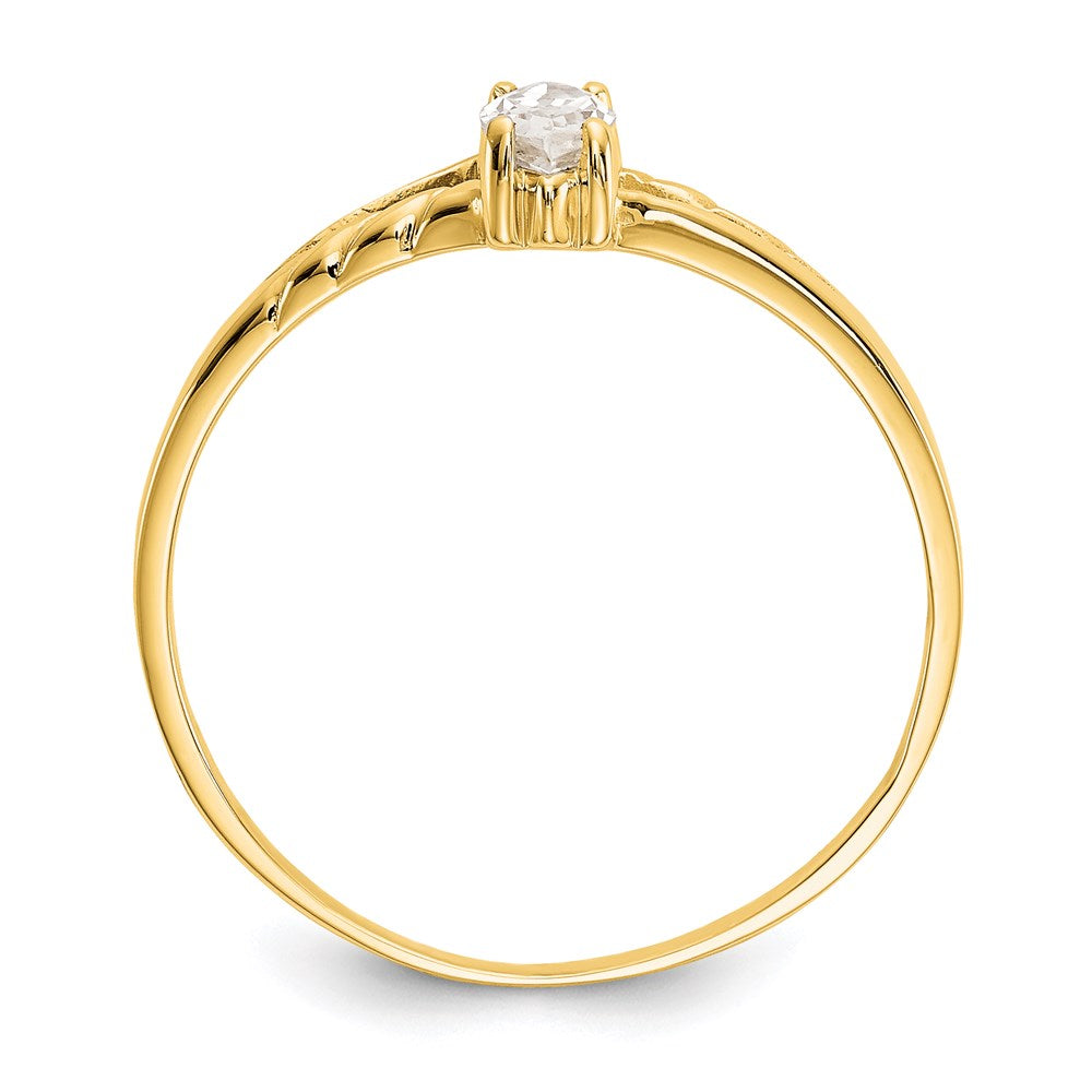14k yellow gold white topaz birthstone ring xbr181