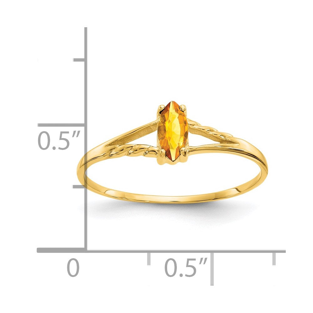14k yellow gold citrine birthstone ring xbr188