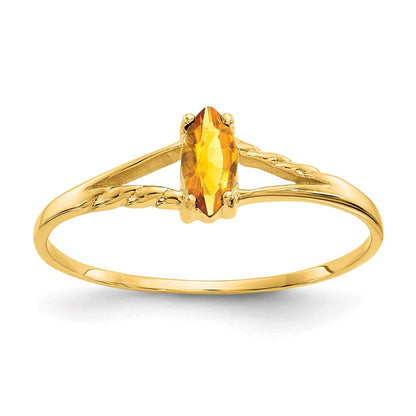 14k yellow gold citrine birthstone ring xbr188