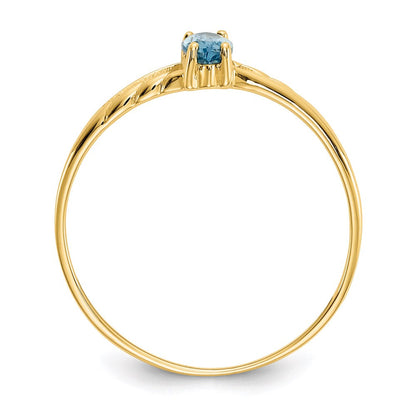 14k yellow gold blue topaz birthstone ring xbr189