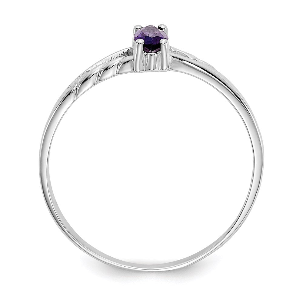 14k white gold amethyst birthstone ring xbr191