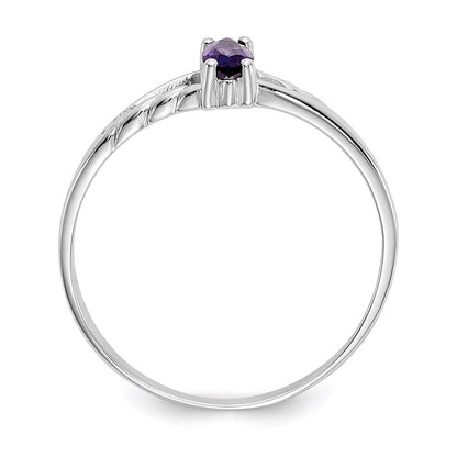 14k white gold amethyst birthstone ring xbr191