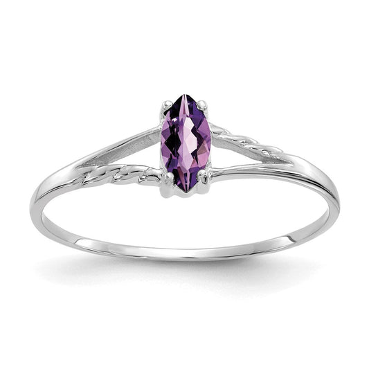 14k white gold amethyst birthstone ring xbr191