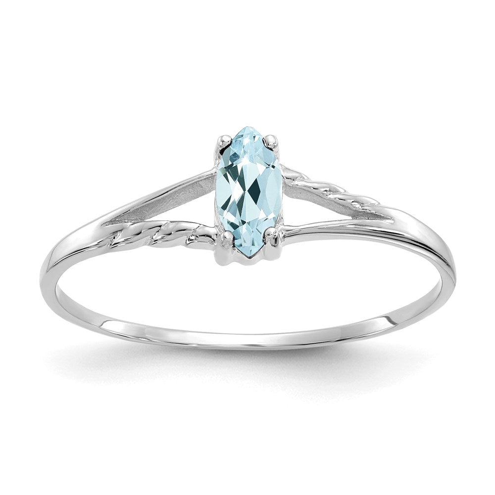14k white gold aquamarine birthstone ring xbr192