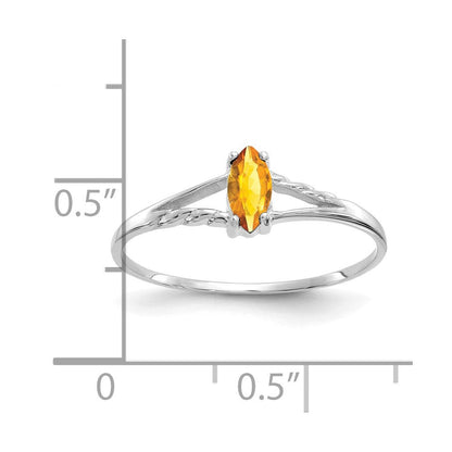 14k white gold citrine birthstone ring xbr200