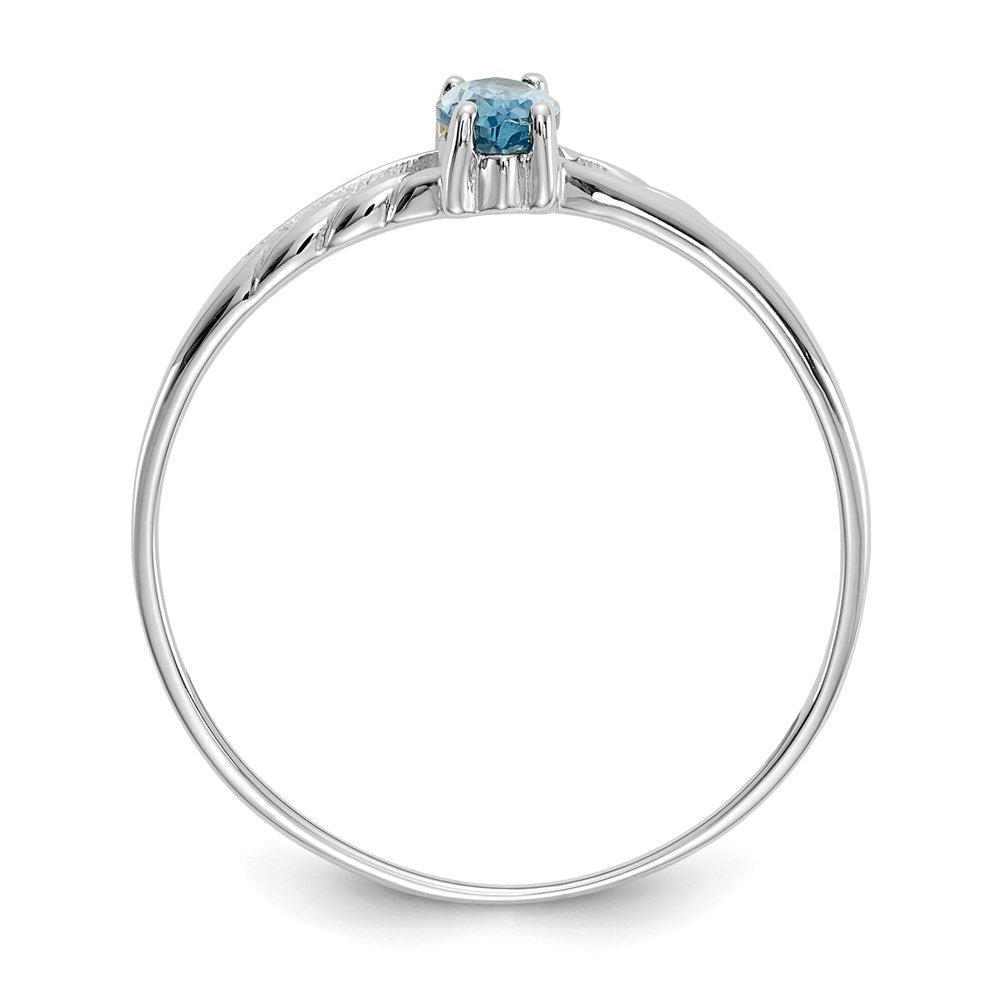 14k white gold blue topaz birthstone ring xbr201