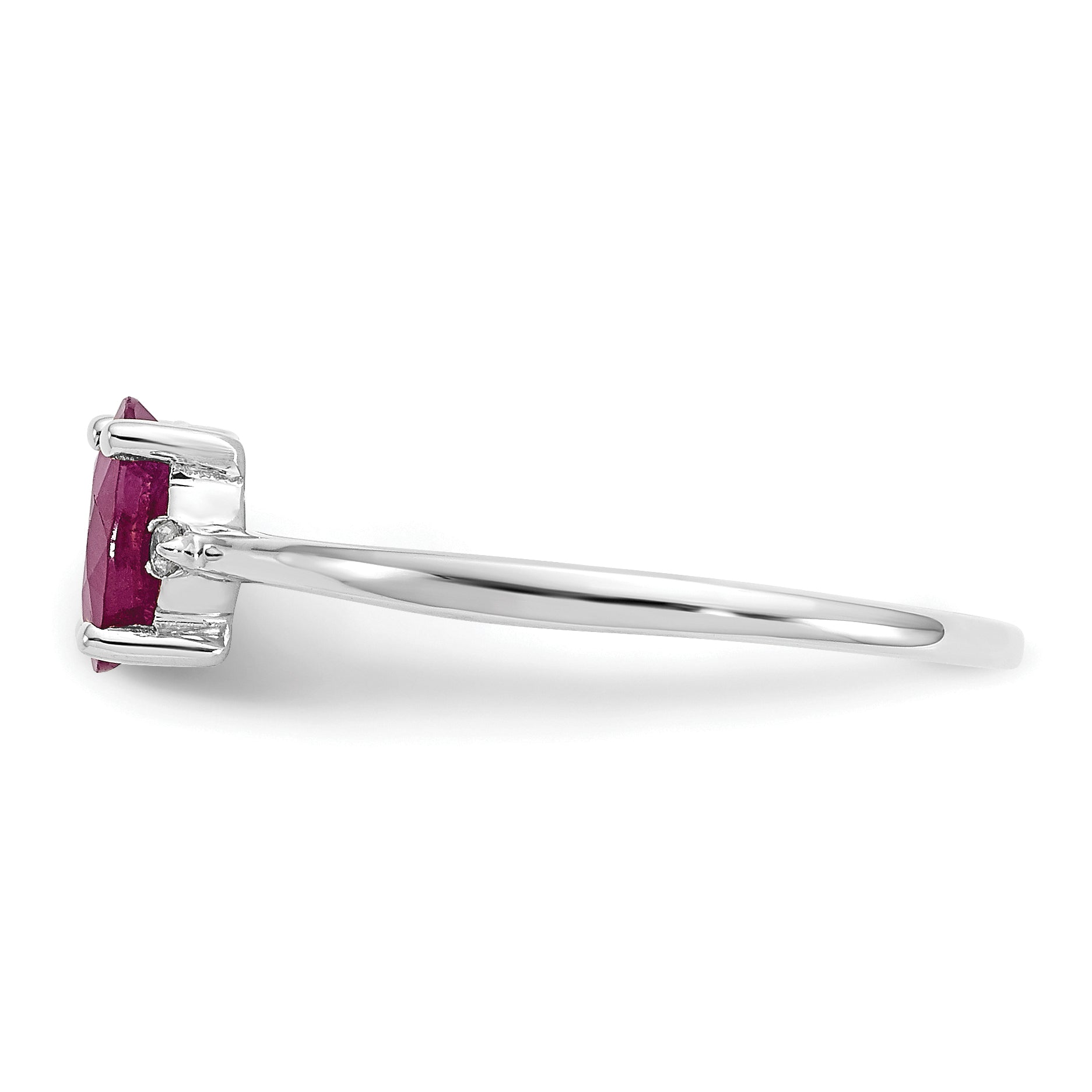 Solid 14k Yellow Gold Rhodolite Simulated Garnet Birthstone Ring