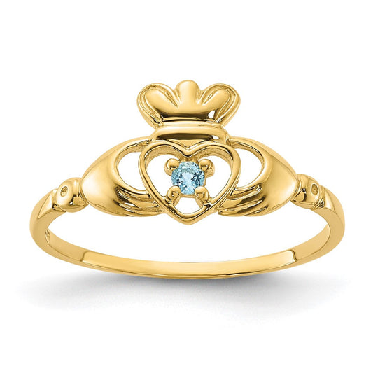 14k yellow gold blue topaz birthstone ring xbr273