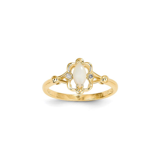 14k yellow gold opal dia ring xbr331
