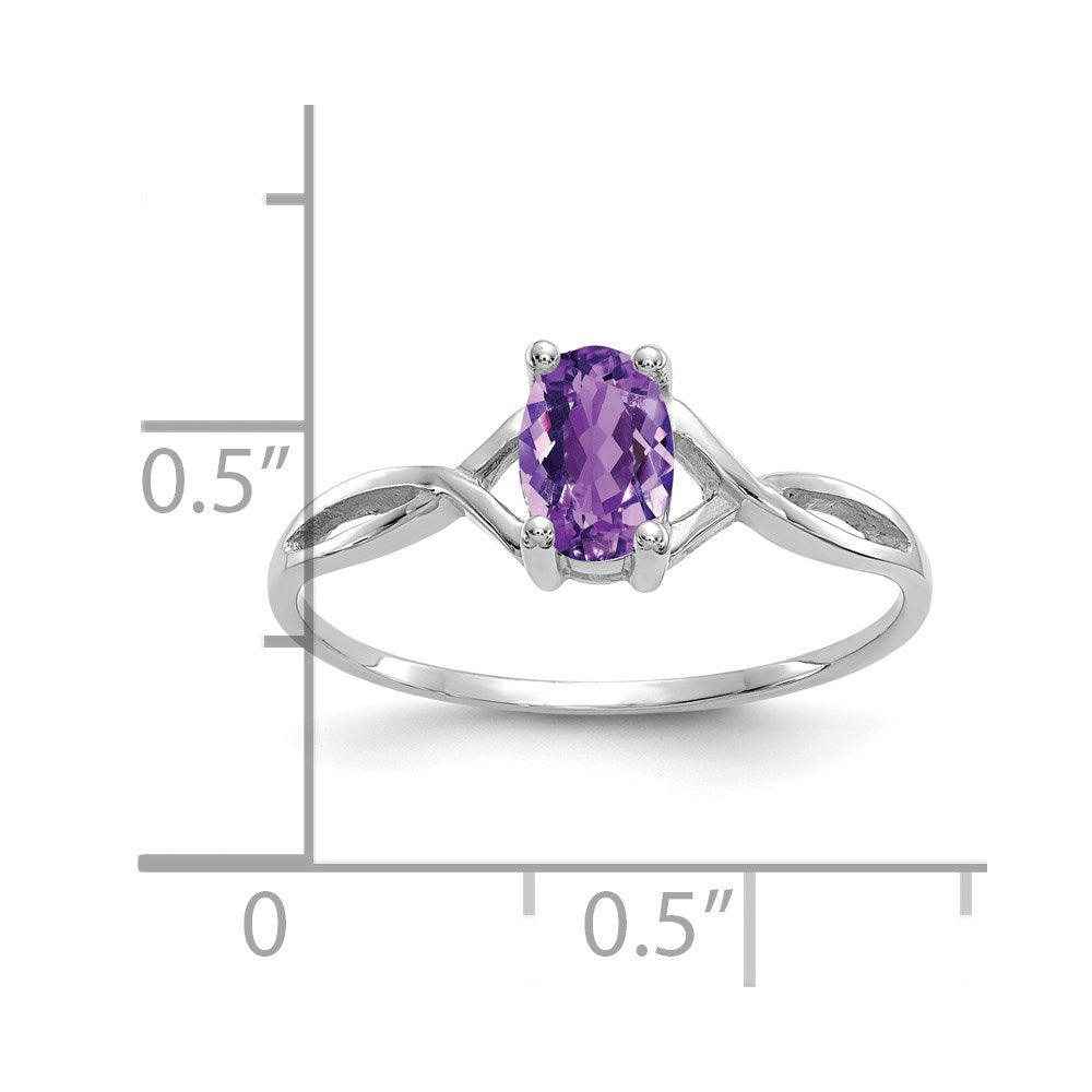 14k white gold amethyst birthstone ring xbr421