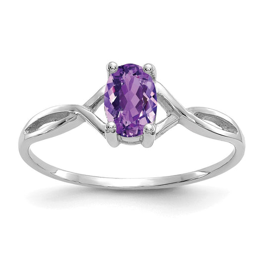 14k white gold amethyst birthstone ring xbr421