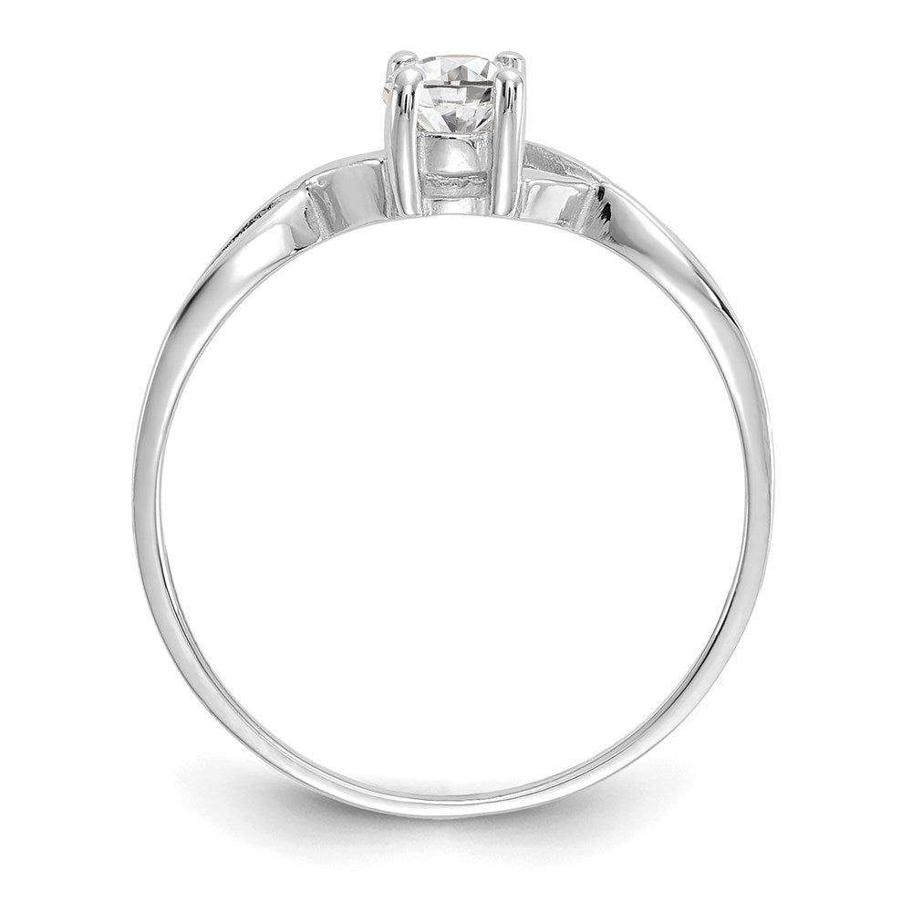 14k White Gold Topaz Birthstone Ring