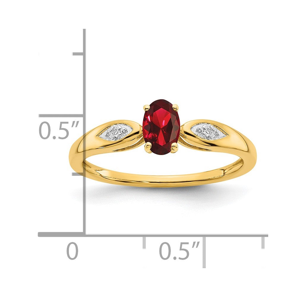 14k yellow gold garnet and real diamond ring xbs584