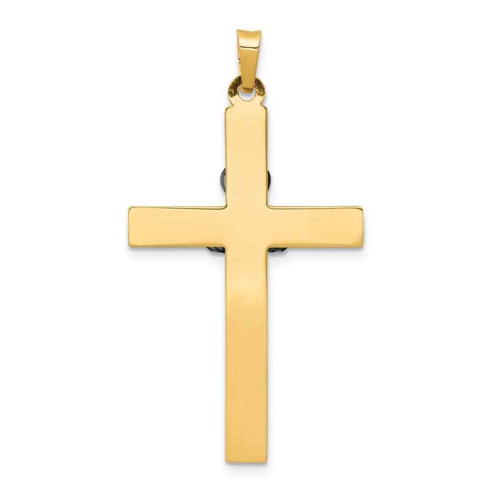 14k Two-tone Gold Claddagh Cross Pendant