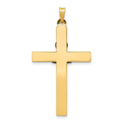 14k Two-tone Gold Claddagh Cross Pendant