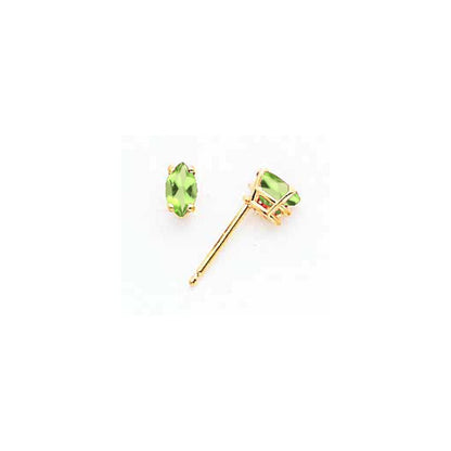 14k Yellow Gold 5x2.5mm Marquise Peridot Earrings XE101PE