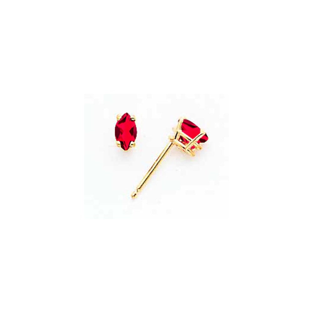14k Yellow Gold 5x2.5mm Marquise Ruby Earrings XE101R