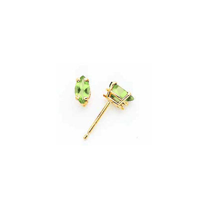 14k Yellow Gold 6x3mm Marquise Peridot Earrings XE102PE