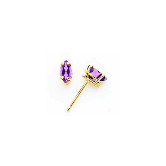 14k Yellow Gold Tsavorite marquis stud Earrings XE102WTV