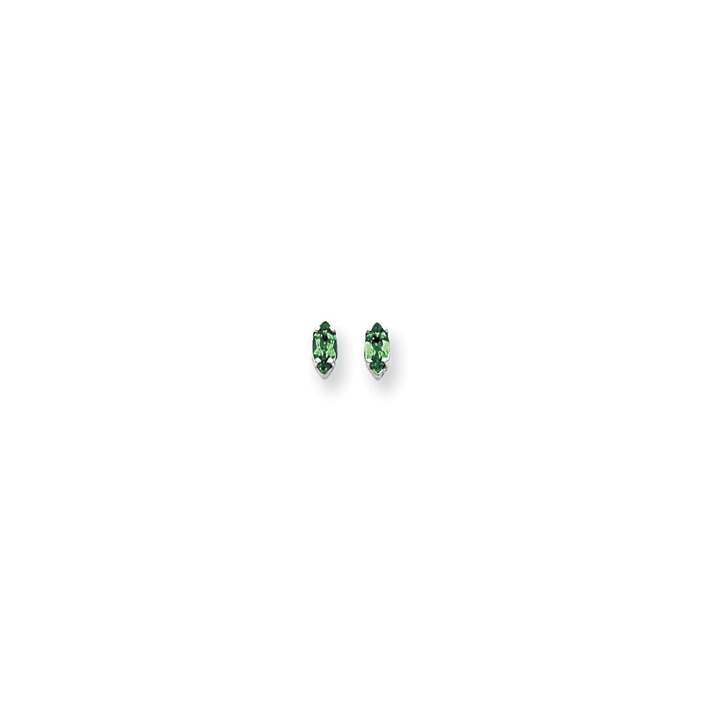 14k White Gold 6x3mm Marquise Mount St. Helens Earrings XE102WMS
