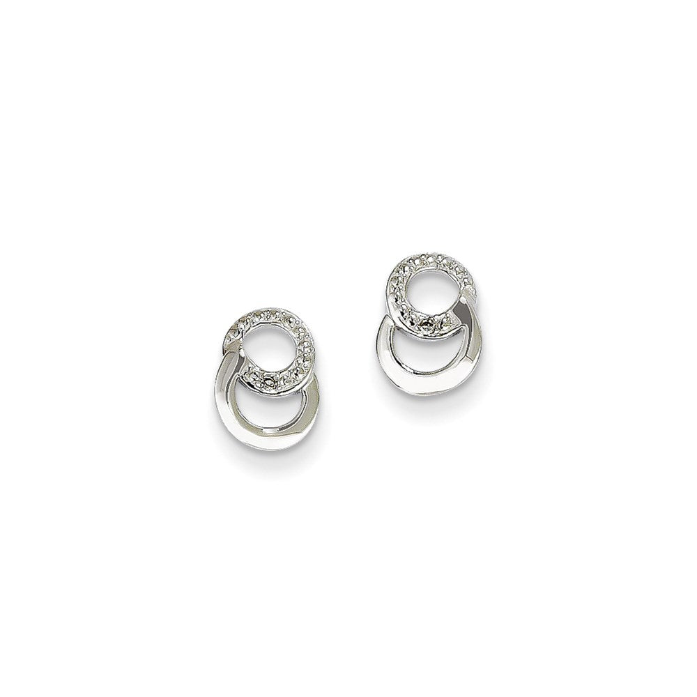 14k White Gold Real Diamond Earrings XE1037A
