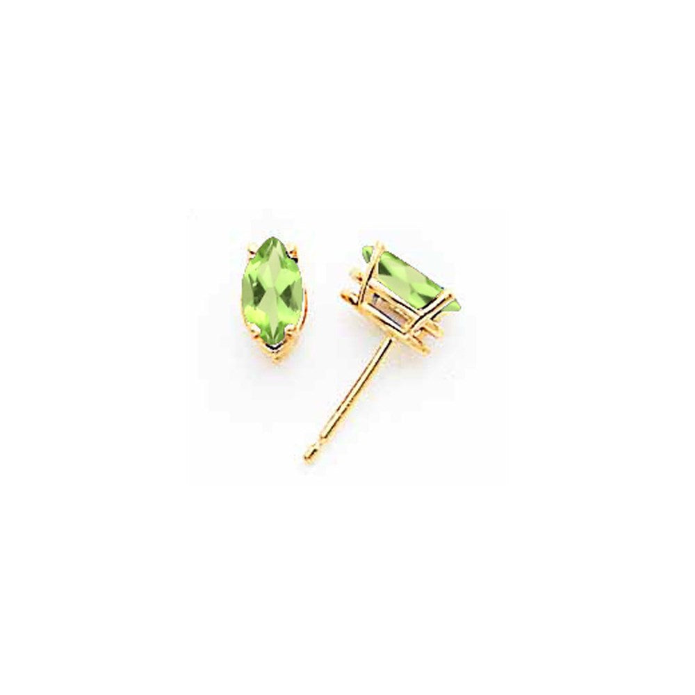 14k Yellow Gold 7x3.5mm Marquise Peridot Earrings XE103PE