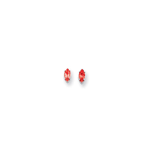 14k White Gold 7x3.5mm Marquise Ruby Earrings XE103WR