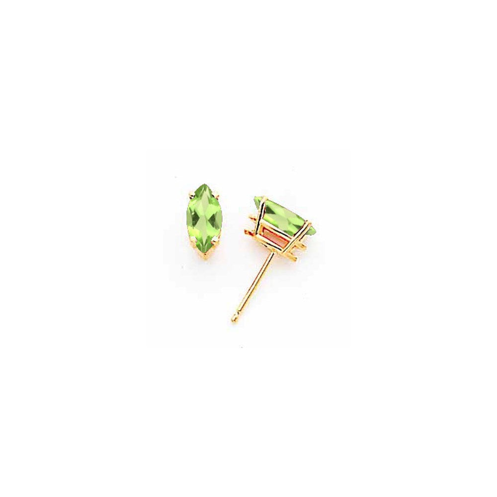 14k Yellow Gold 8x4mm Marquise Peridot Earrings XE104PE