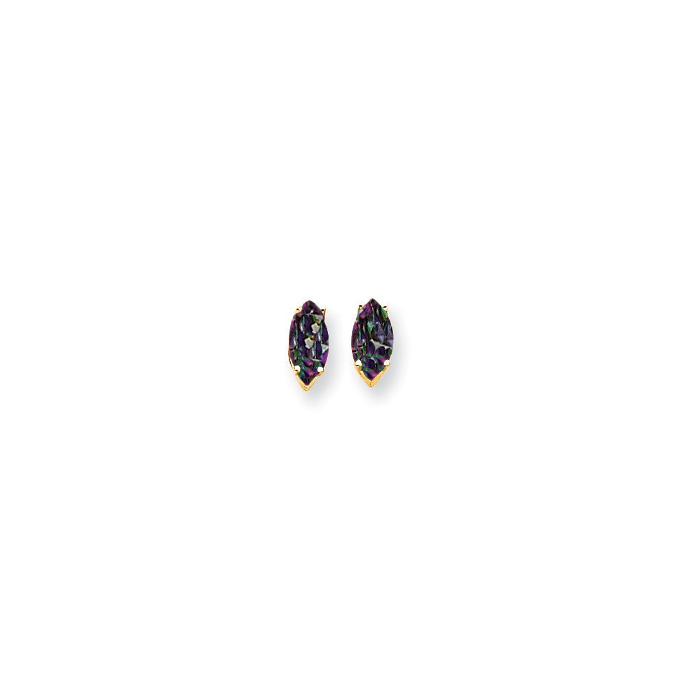 14k Yellow Gold Mystic Topaz Earring XE105FT