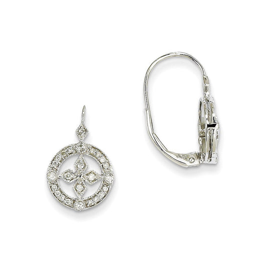 14k White Gold AA Real Diamond Earrings XE1566AA