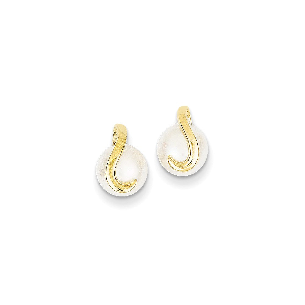 14K Yellow Gold Cultured Pearl Earrings XE1793P
