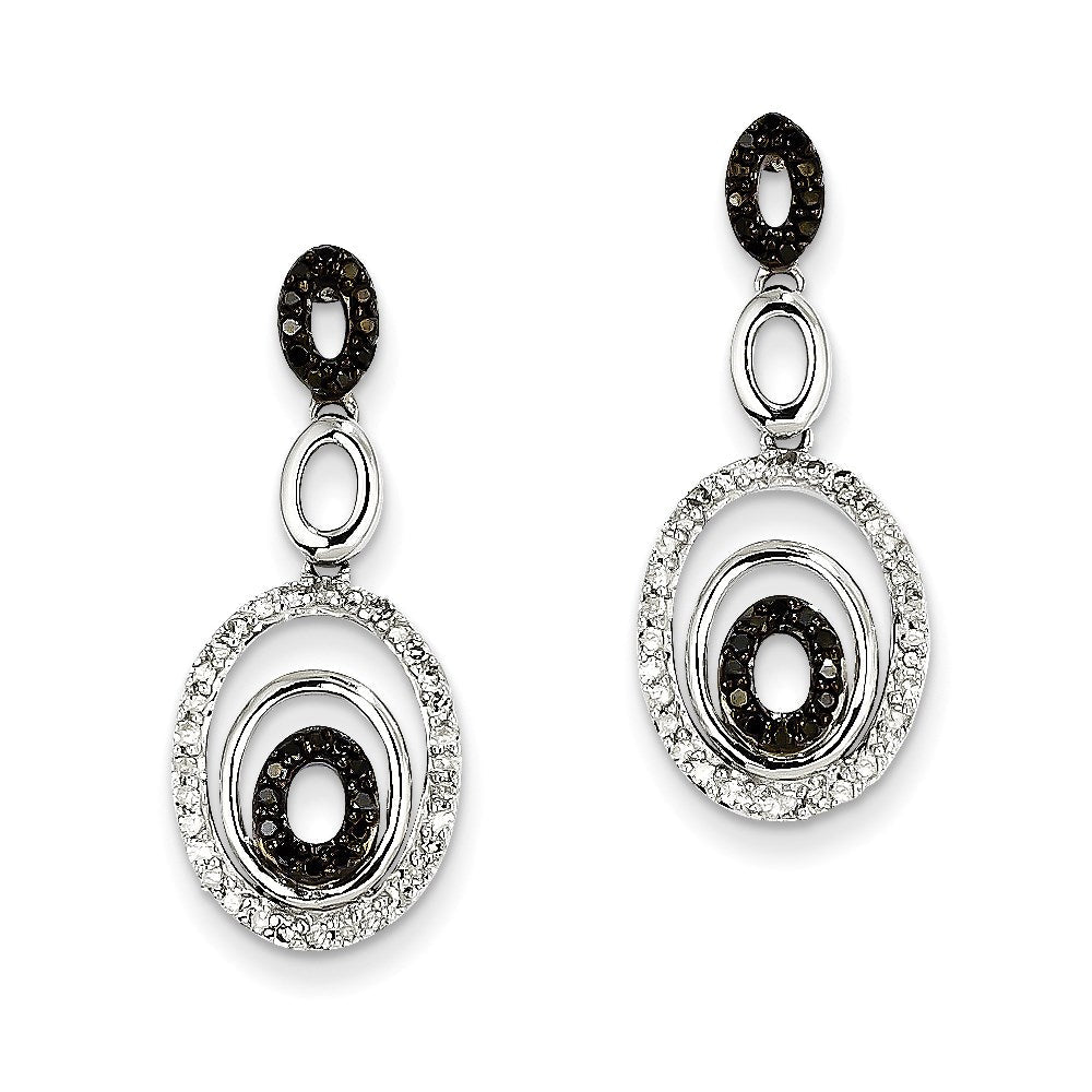 14k White Gold Blk. & Wht. Dia Earrings XE1892AA