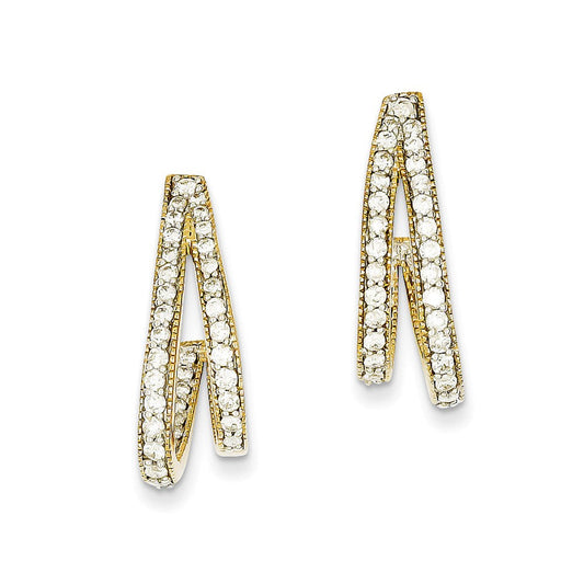 14k Yellow Gold TT Dia Earrings XE2338AA