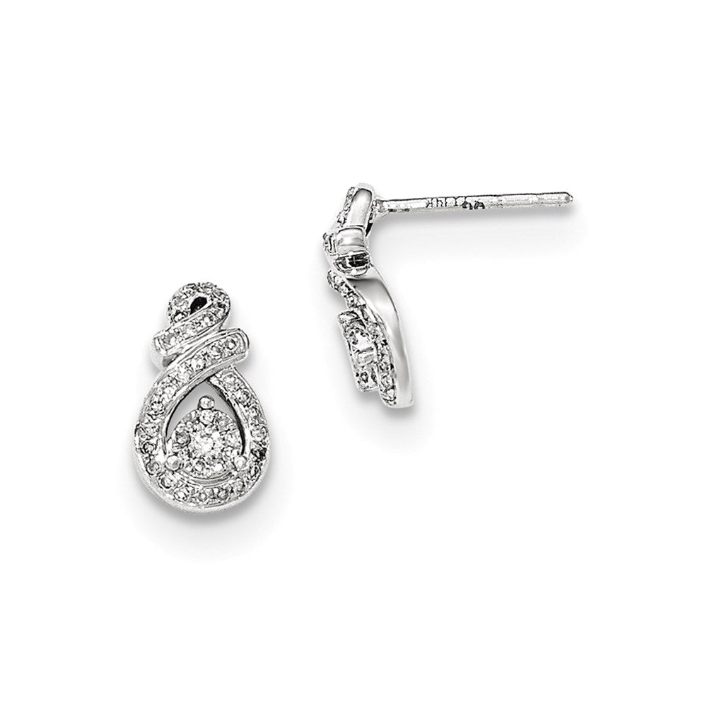 14k White Gold Real Diamond Post Earring XE2632AA
