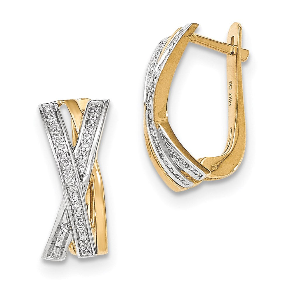 14k Yellow Gold Real Diamond Earrings XE3059AA