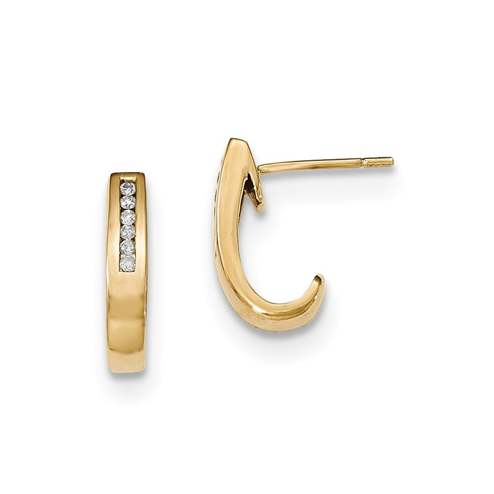 14k Yellow Gold Real Diamond Earrings XE3065A