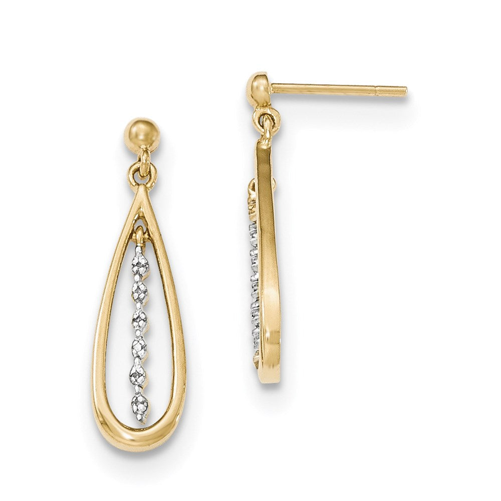 14k Yellow Gold Real Diamond Earrings XE3066A