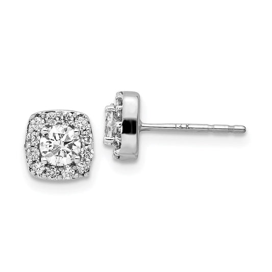 14k White Gold Real Diamond Earrings XE3170A
