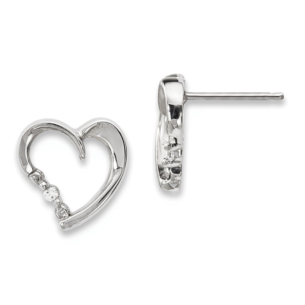 14k White Gold Real Diamond Earrings XE3171A