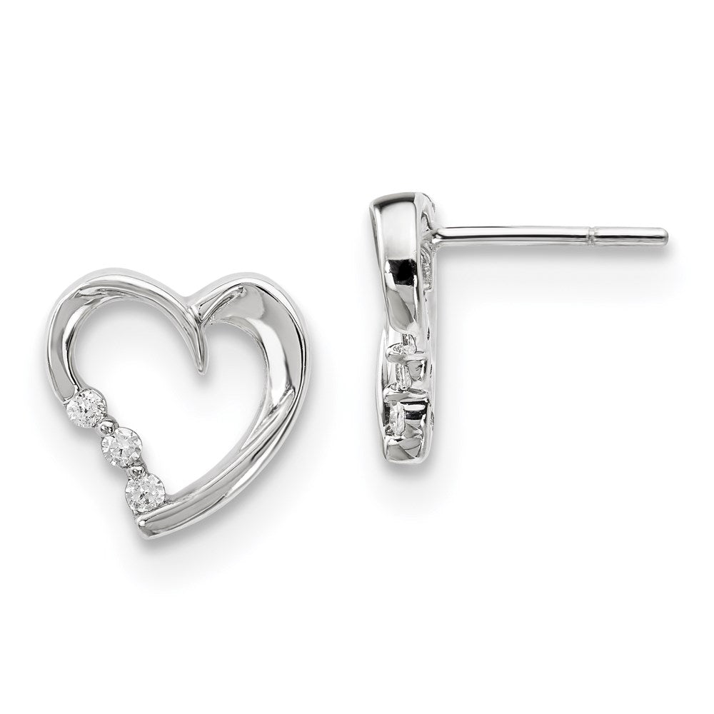 14k White Gold Real Diamond Earrings XE3172A