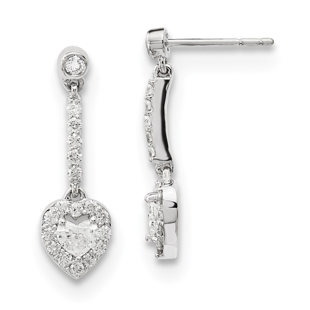 14k White Gold Real Diamond Earrings XE3175A