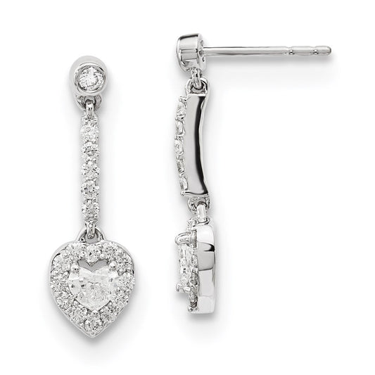 14k White Gold Real Diamond Earrings XE3175A