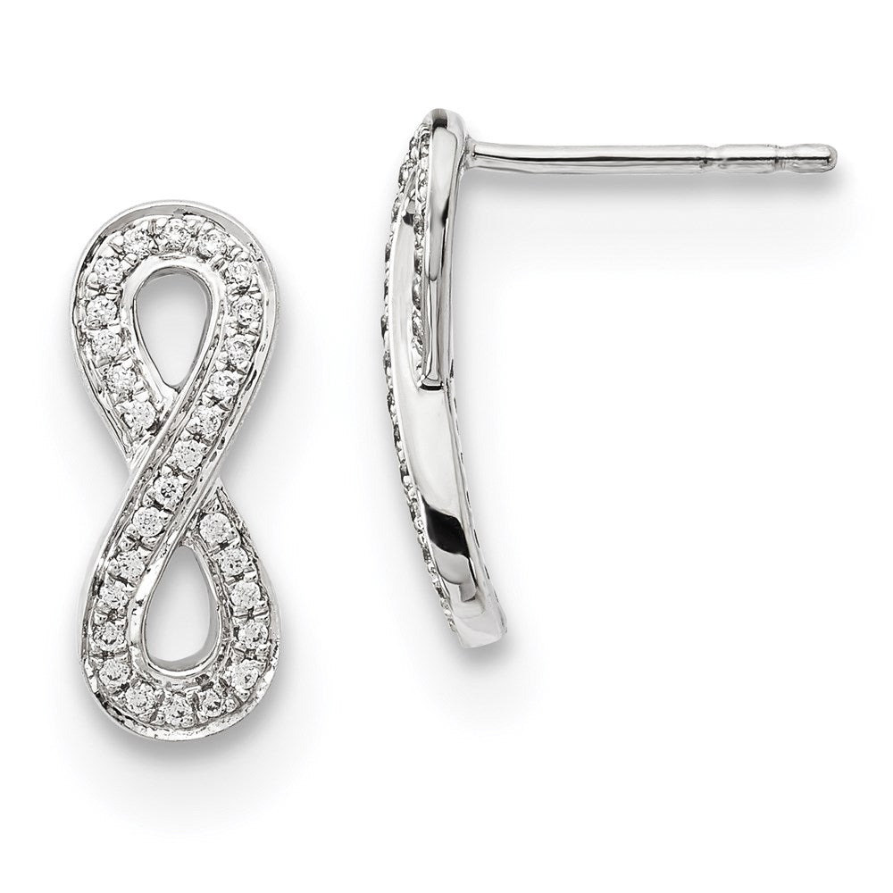 14k White Gold Real Diamond Earrings XE3177A