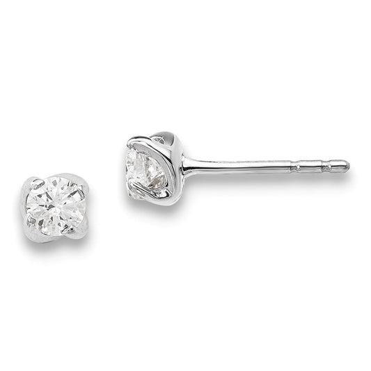 14k White Gold Real Diamond Earrings XE3178WA