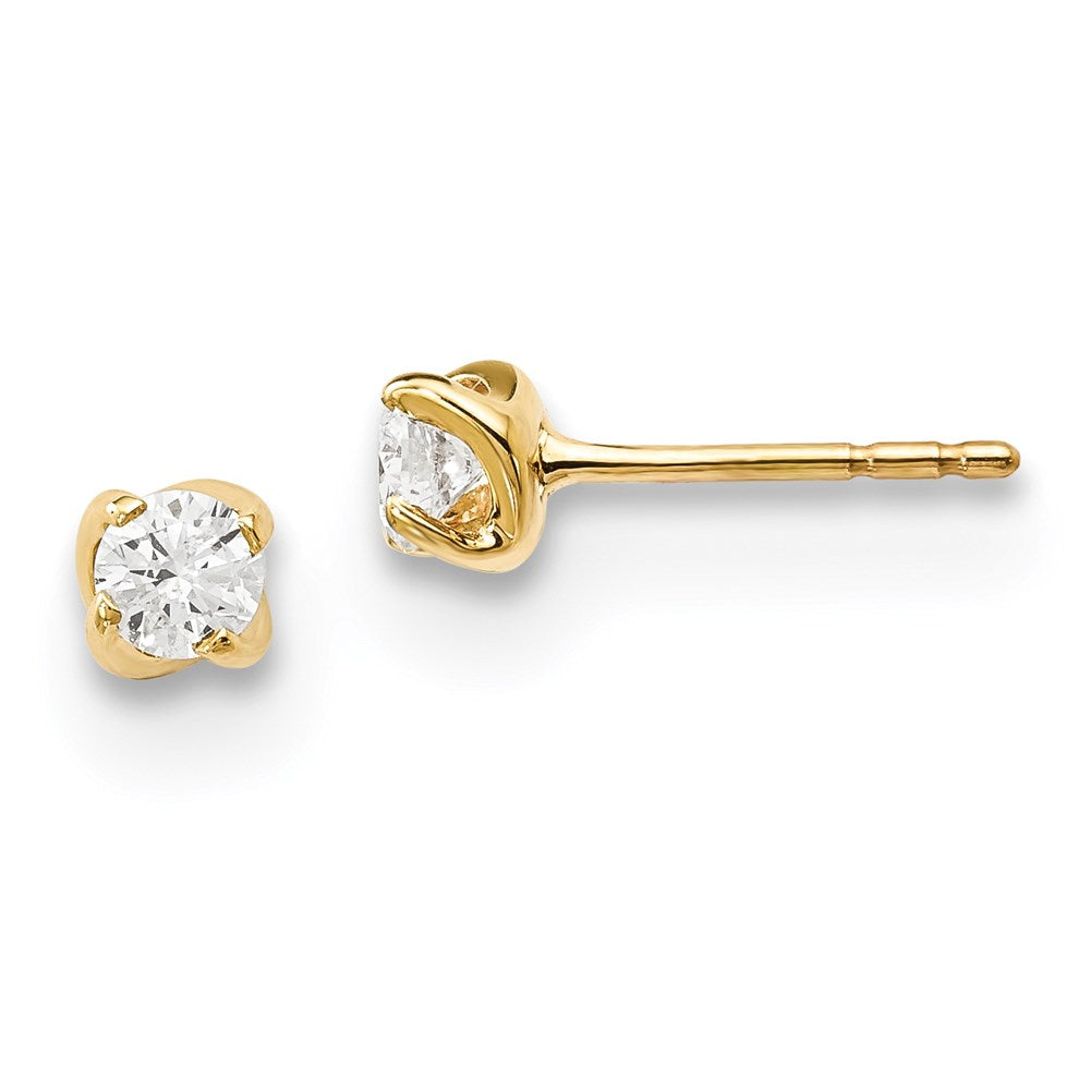 14k Yellow Gold Real Diamond Earrings XE3179A