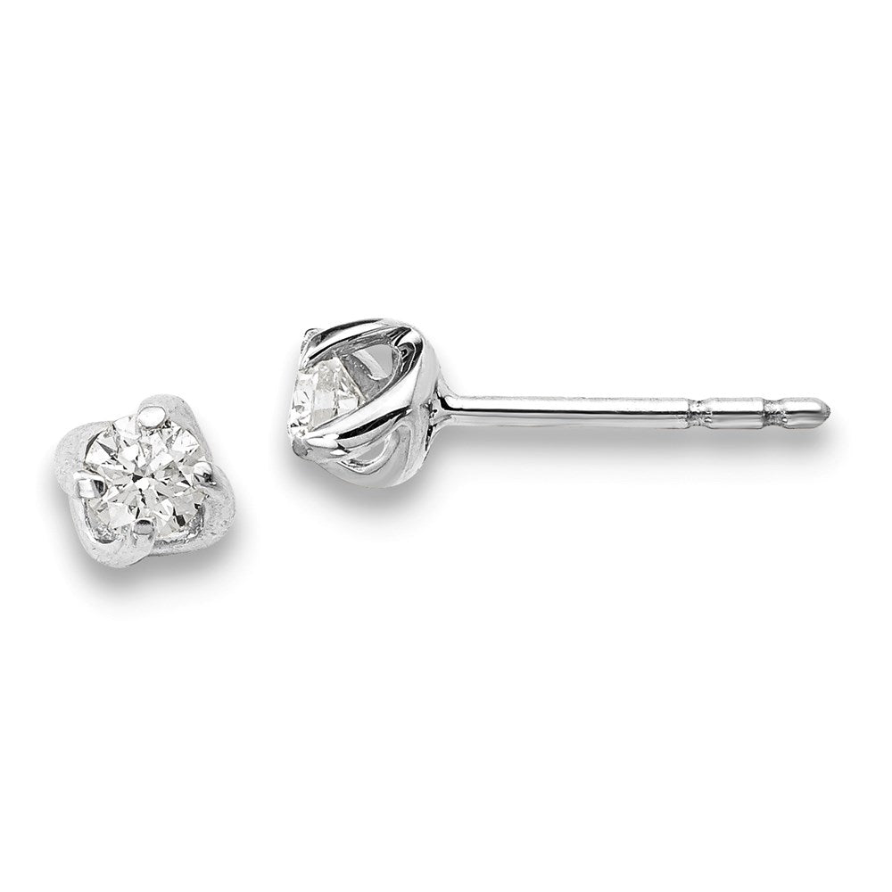 14k White Gold Real Diamond Earrings XE3179WA