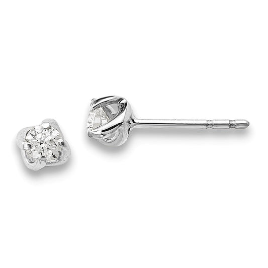 14k White Gold Real Diamond Earrings XE3179WA
