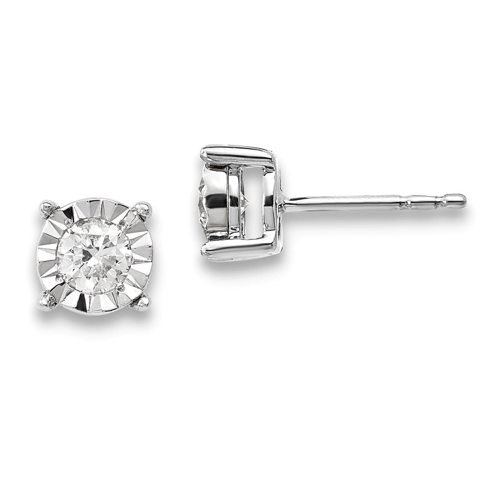 14k White Gold Real Diamond Earrings XE3188WA