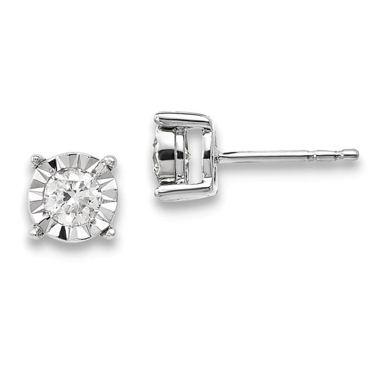 14k White Gold Real Diamond Earrings XE3188WA
