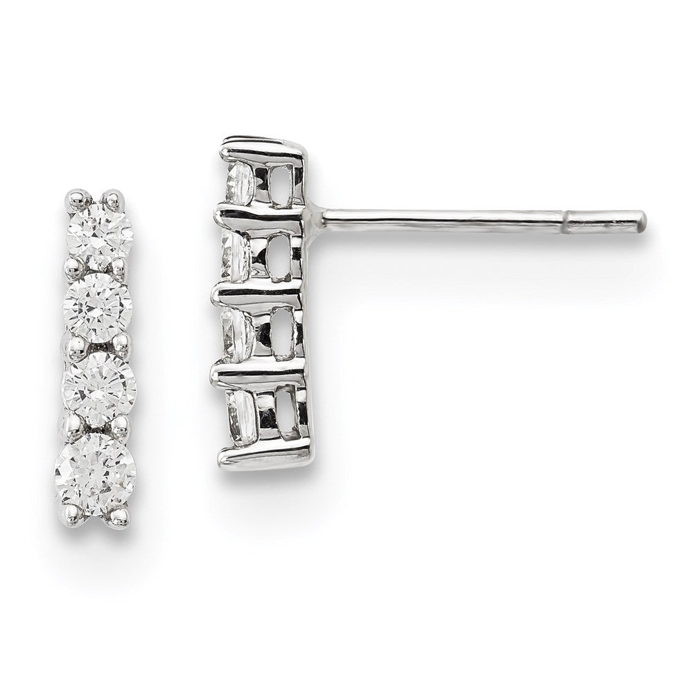 14k White Gold Real Diamond Earrings XE3202A